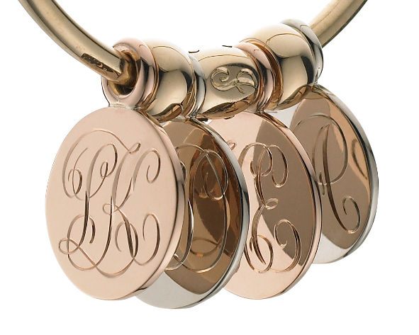 The Initially Collection hand engraved bangle