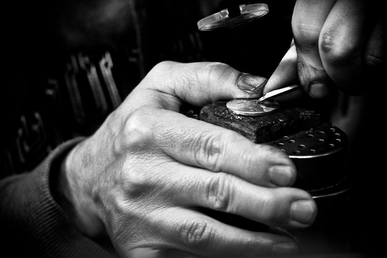 The Process of Hand Engraving up close